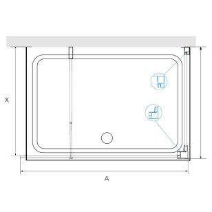 Душевой уголок RGW Walk In 90x80x195 35100598-14