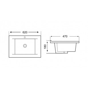 Раковина WeltWasser SK 620x47x18 10000004625