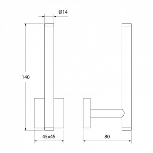 Держатель туалетной бумаги Edifice хром 8x4.5x14 Iddis EDISBS0i43