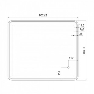 Зеркало Cloud 80x3.5x70 Iddis CLO8000i98
