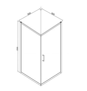 Душевой уголок Drop 90x90 Bravat BS090.2110A