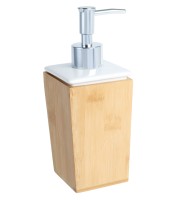 Дозатор для жидкого мыла Wood светлое дерево, белый 7.6x7.2x19 Fixsen FX-110-1