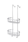 Полка двойная с крючками Nelson хром 25x14x75 Timo 150084/00