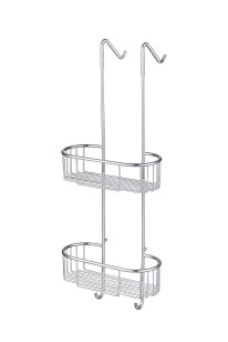 Полка двойная с крючками Nelson хром 25x14x75 Timo 150084/00