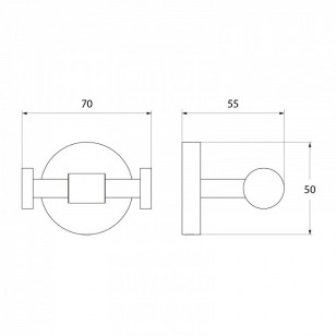 Крючок Gezanne хром 7x5.5x5 Iddis L091B
