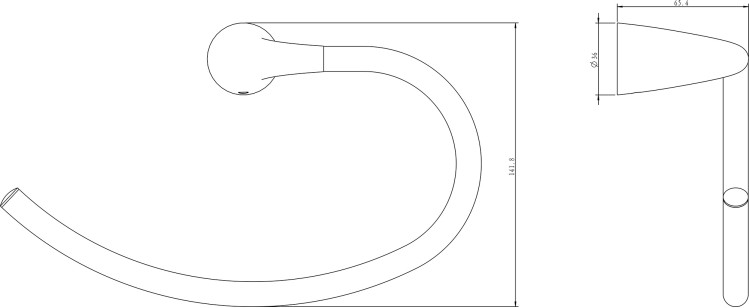 Полотенцедержатель полукольцо Devon хром 23x6.6x14.2 Rush DE75511