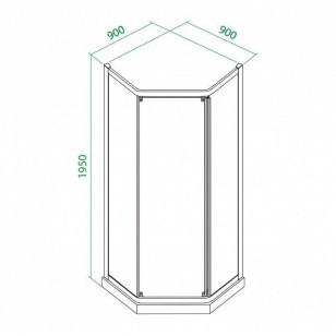 Душевая дверь 90x185x Iddis M30T099i23