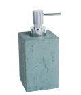 Дозатор для жидкого мыла Gusto хром, бирюзовый 7.2x7.2x16.5 Fixsen FX-300-1
