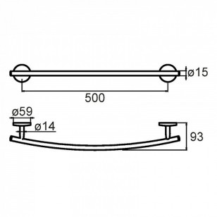 Полотенцедержатель Cadiss хром 23.9x14.9x5.8 Milardo CADSM10M49