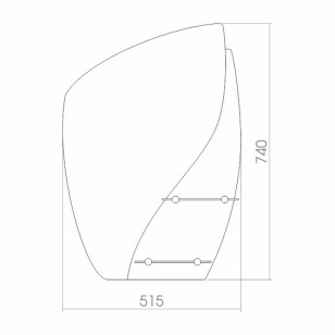 Зеркало Восторг 51.5x1x74 Mixline 525393