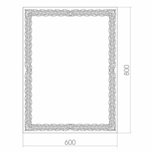 Зеркало Калиф 60x3.5x80 Mixline 525397