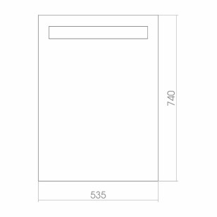 Зеркало Фаворит 53.5x3.5x74 Mixline 525411