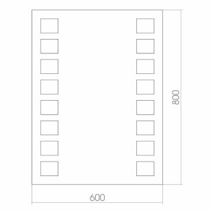 Зеркало Сафари 60x3.5x80 Mixline 525416