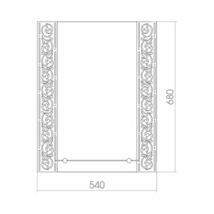 Зеркало Сахара 54x1x68 Mixline 529363