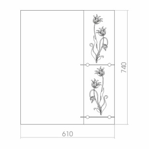 Зеркало Роса 61x1x74 Mixline 529372