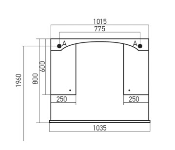 Зеркало-шкаф Крит 103.5x17x80 Mixline 533129