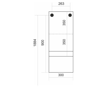 Пенал Аврора 30x25x90 Mixline 533850