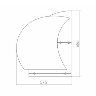 Зеркало Фрегат-575 57.5x1x68.5 Mixline 537407