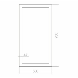 Зеркало Феникс 50x3.5x95 Mixline 537417