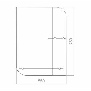 Зеркало Вьюн 55x1x75 Mixline 537543