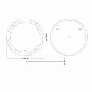 Зеркало Беатрис 80x2.4x80 Mixline 544020