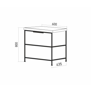 Тумба под раковину Бруклин 56.5x43.5x80 Mixline 548234