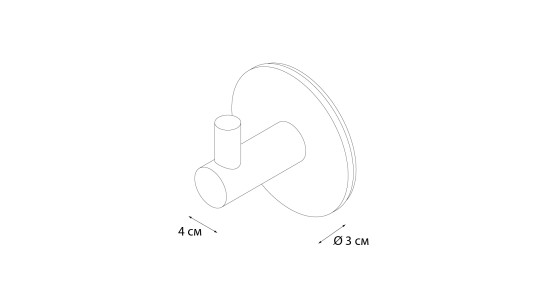 Крючок Equipment черный 4x3x4 Fixsen FX-558A