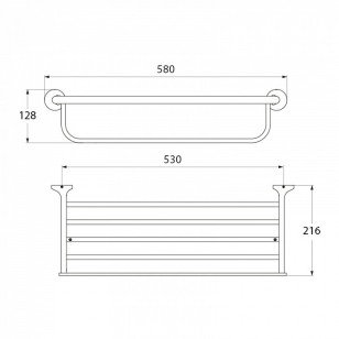 Полотенцедержатель Mirro хром 58x21.6x12.8 Iddis MIRMB00I48