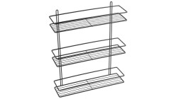 Полка тройная черный 40x10x47.5 Fixsen FX-730B-3