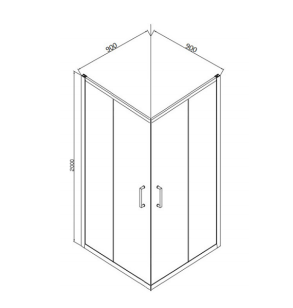Душевой уголок Drop 90x90 Bravat BS090.2200A