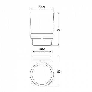 Стакан Calipso хром 6.9x6.9x9.6 Iddis CALMBG1i45