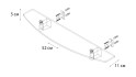 Полка стеклянная Trend черный 52x11x5 Fixsen FX-97803