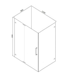 Душевой уголок Vega 120x80x Bravat BS120.3111A