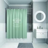 Штора для ванной Basic зеленый 180x200 Iddis B31P218i11