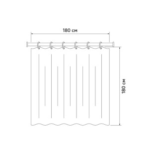 Шторка Basic мультиколор 180x200x180 Iddis B66P118i11