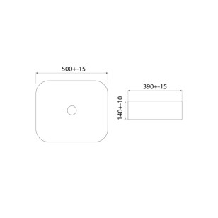Раковина накладная Bridge белый 50x14 Iddis BRIWS05i27