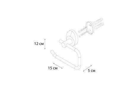 Бумагодержатель Europa хром 14.5x5x12 Fixsen FX-21810B