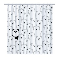 Штора для ванной Panda черный 180x0.1x200 Fixsen FX-2501 Штора для ванной Panda черный 180x0.1x200 Fixsen FX-2501