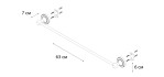 Полотенцедержатель трубчатый Antik античная латунь 62.5x7x5.7 Fixsen FX-61101