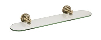 Полка стеклянная Antik античная латунь 52x14x5.7 Fixsen FX-61103