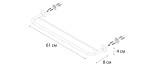 Полотенцедержатель трубчатый Kvadro хром 61x12x4.3 Fixsen FX-61302