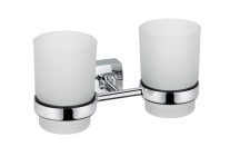 Подстаканник двойной Kvadro хром 19x9x9.6 Fixsen FX-61307