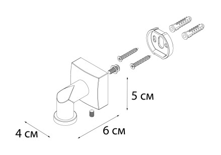 Мыльница Kvadro хром 4.3x6x5 Fixsen FX-61309A