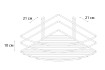Полка угловая никель-хром 20x20x9.8 Fixsen FX-850-1