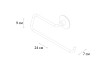 Держатель бумажных полотенец Round хром 24x7x9 Fixsen FX-92110C
