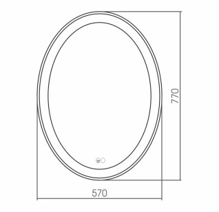 Зеркало Italiya neo 64x3x84 Silver mirrors LED-00002409