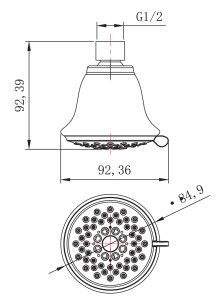 Лейка для душа хром Lemark LM8043C