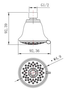 Лейка для душа хром Lemark LM8043C