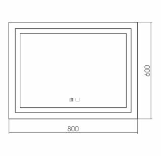 Зеркало Livia neo 80x3x60 Silver mirrors LED-00002411