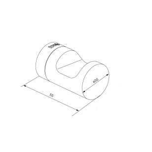 Крючок одинарный Noa белый 3x5.5x3 Iddis NOAWT10i41